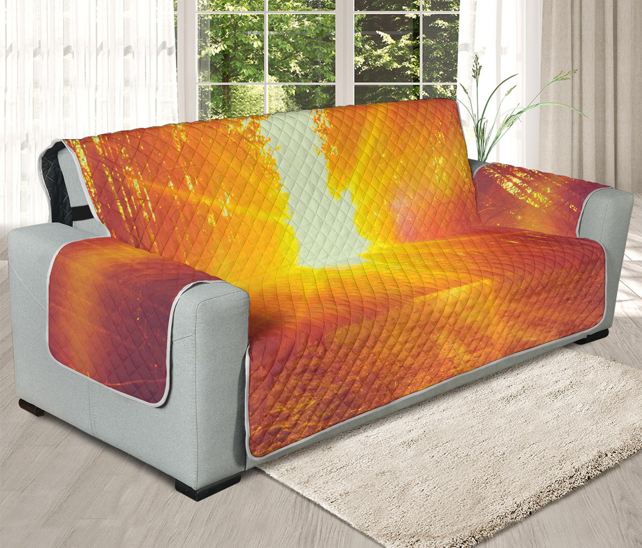 Sunrise Forest Print Oversized Sofa Protector