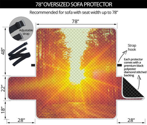 Sunrise Forest Print Oversized Sofa Protector