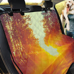 Sunrise Forest Print Pet Car Back Seat Cover