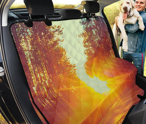 Sunrise Forest Print Pet Car Back Seat Cover