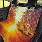 Sunrise Forest Print Pet Car Back Seat Cover