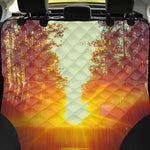 Sunrise Forest Print Pet Car Back Seat Cover