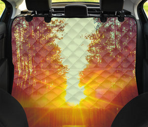 Sunrise Forest Print Pet Car Back Seat Cover