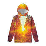 Sunrise Forest Print Pullover Hoodie