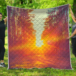 Sunrise Forest Print Quilt