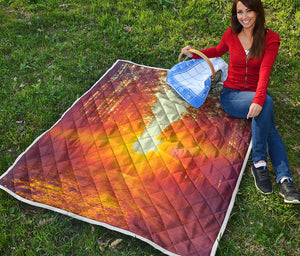 Sunrise Forest Print Quilt