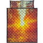 Sunrise Forest Print Quilt Bed Set