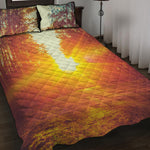 Sunrise Forest Print Quilt Bed Set