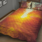 Sunrise Forest Print Quilt Bed Set