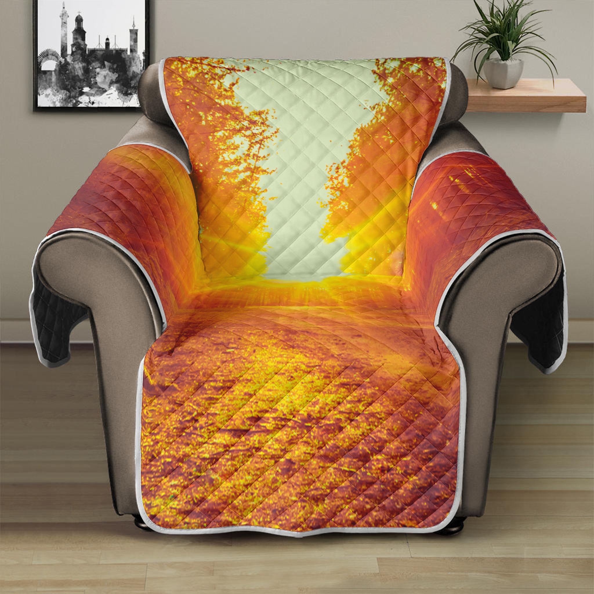 Sunrise Forest Print Recliner Protector