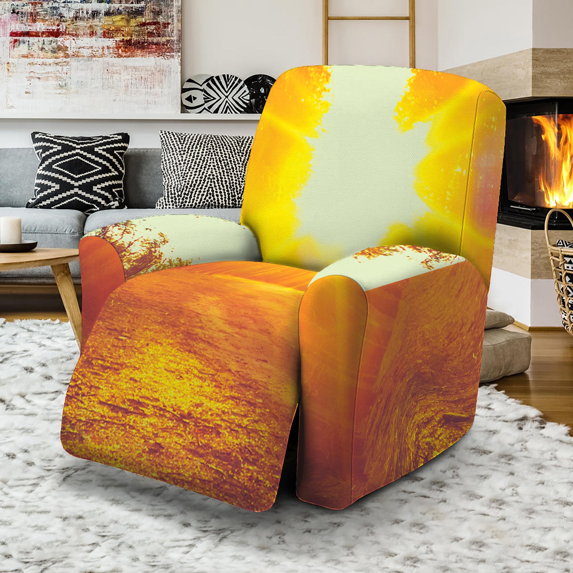 Sunrise Forest Print Recliner Slipcover