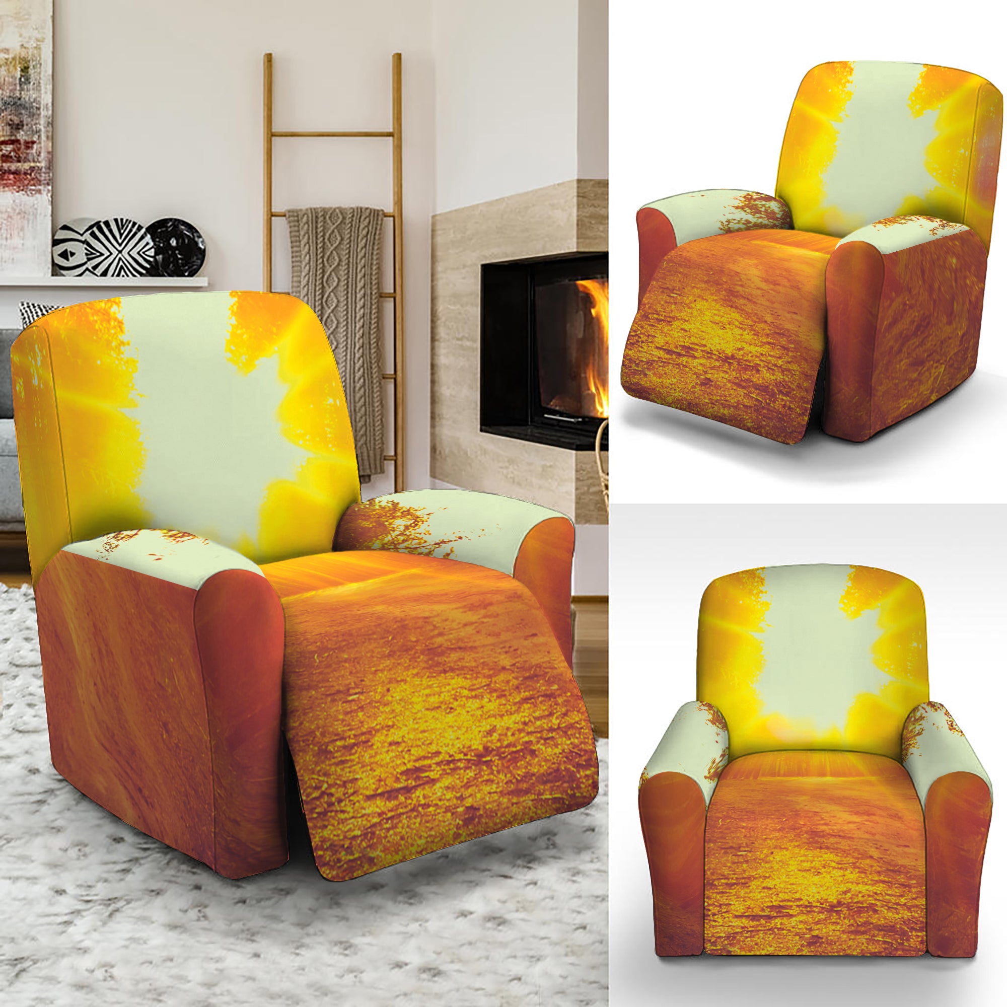 Sunrise Forest Print Recliner Slipcover