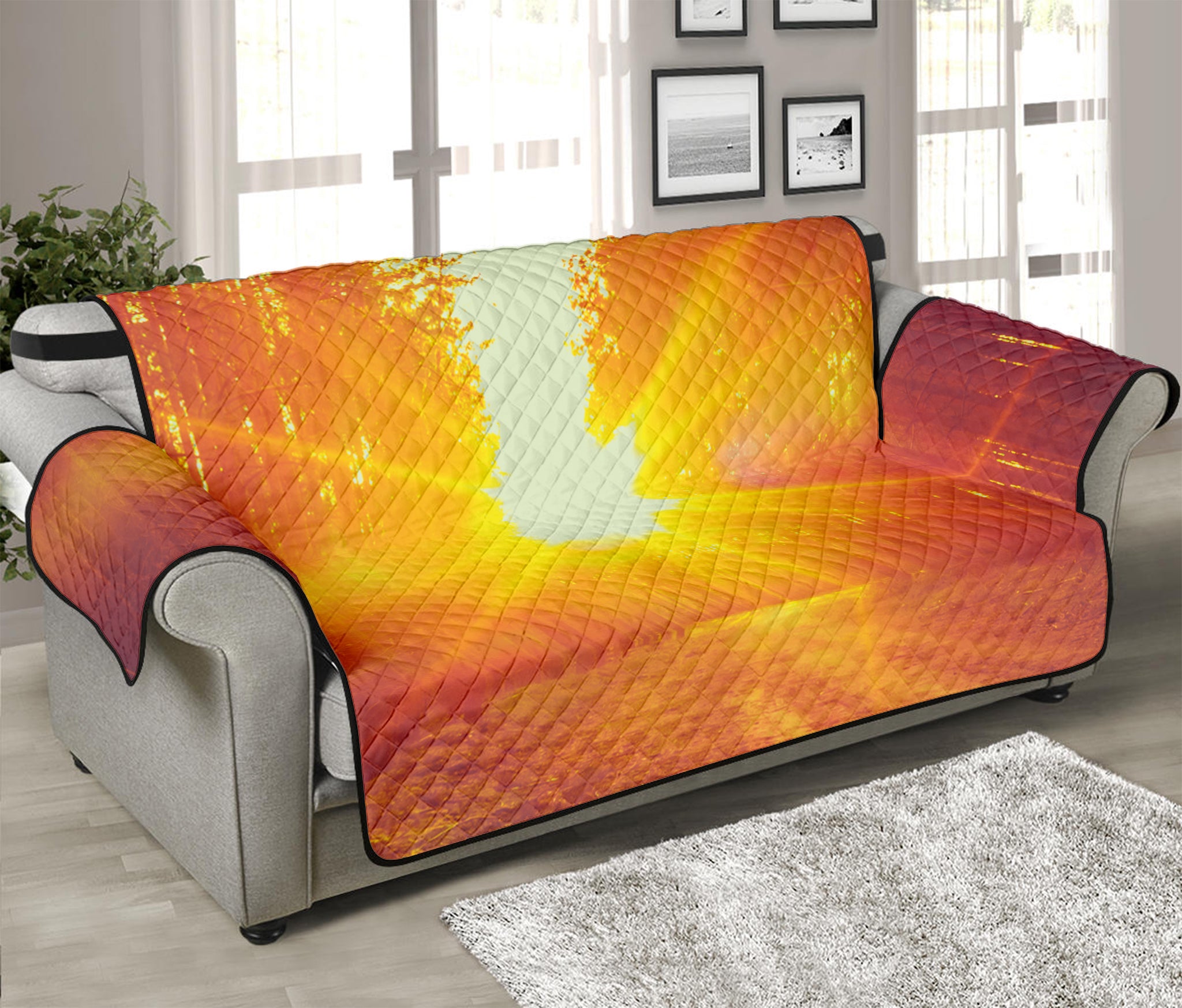 Sunrise Forest Print Sofa Protector