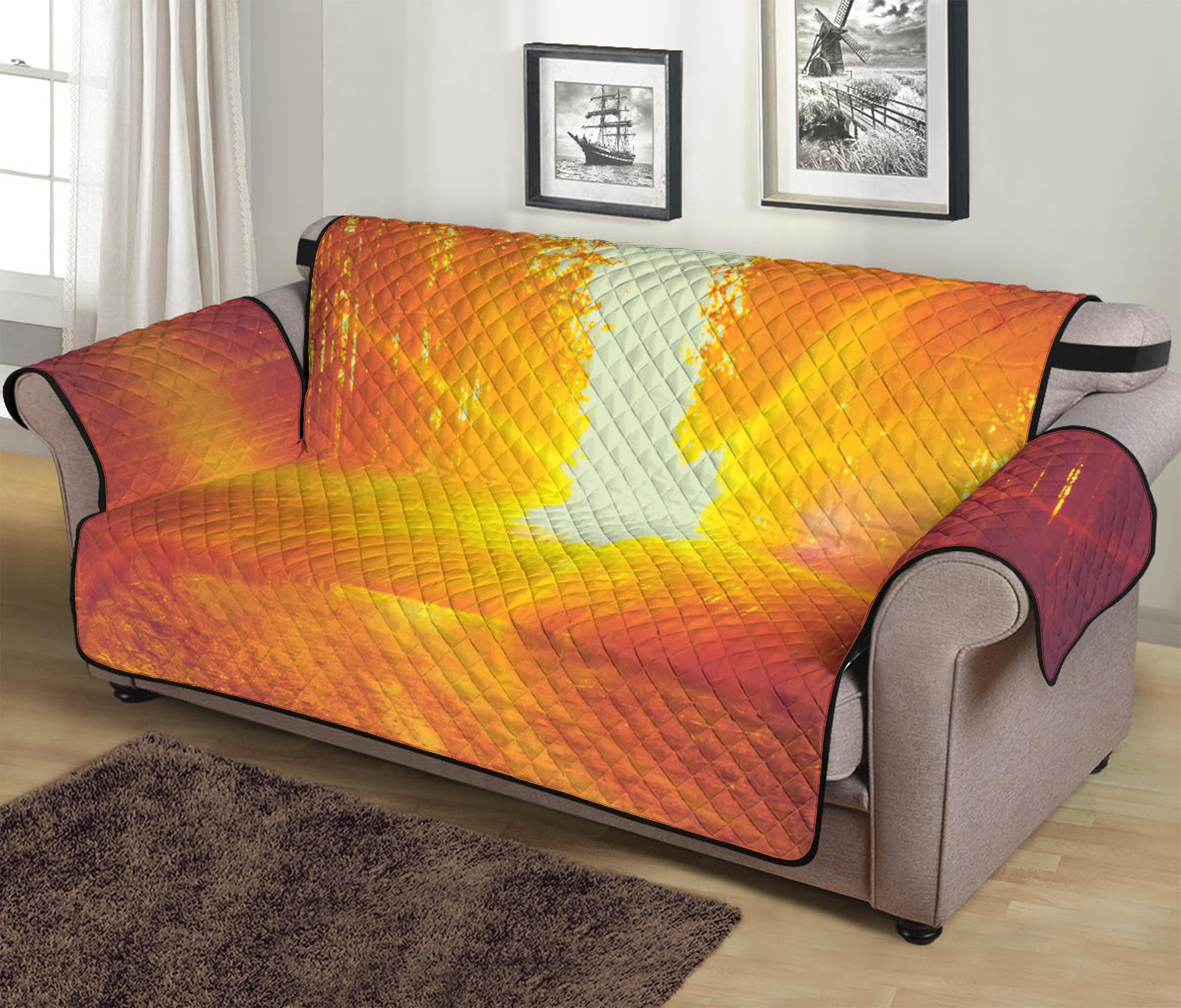 Sunrise Forest Print Sofa Protector