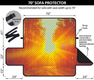 Sunrise Forest Print Sofa Protector