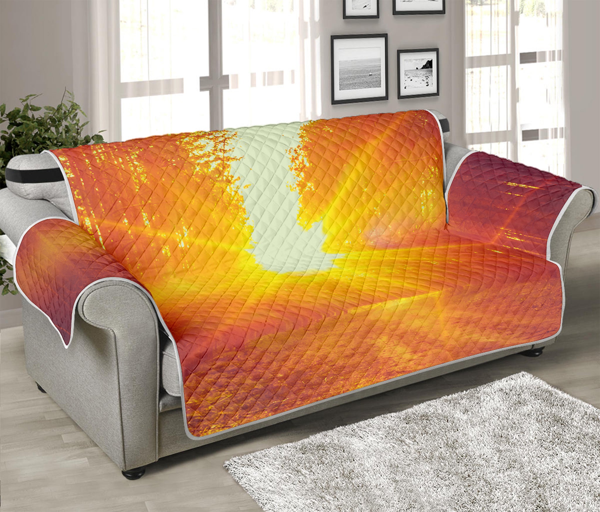 Sunrise Forest Print Sofa Protector