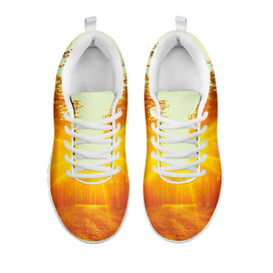 Sunrise Forest Print White Sneakers