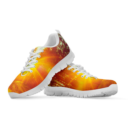 Sunrise Forest Print White Sneakers