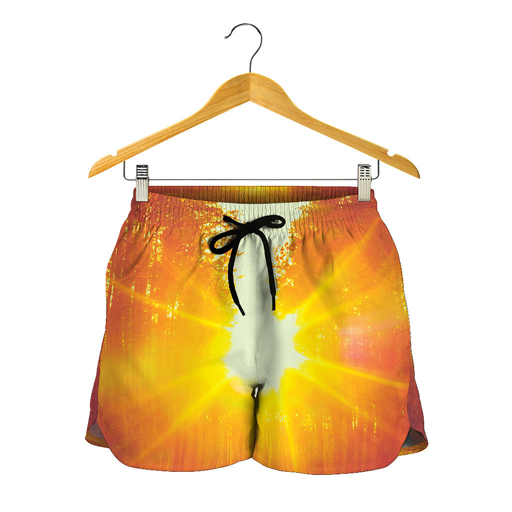 Sunrise Forest Print Women's Shorts