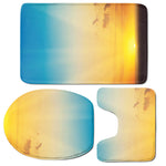 Sunrise Horizon Print 3 Piece Bath Mat Set