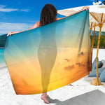 Sunrise Horizon Print Beach Sarong Wrap