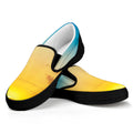 Sunrise Horizon Print Black Slip On Sneakers