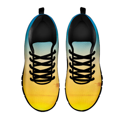Sunrise Horizon Print Black Sneakers
