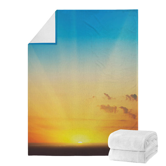 Sunrise Horizon Print Blanket