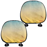 Sunrise Horizon Print Car Headrest Covers