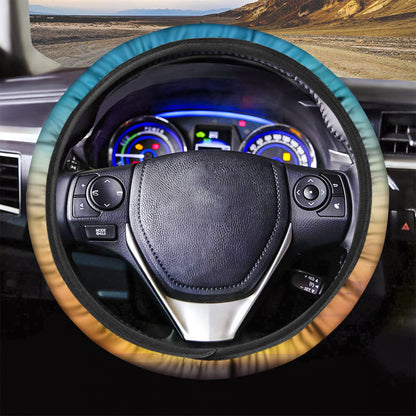 Sunrise Horizon Print Car Steering Wheel Cover