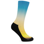 Sunrise Horizon Print Crew Socks