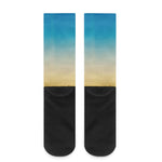 Sunrise Horizon Print Crew Socks