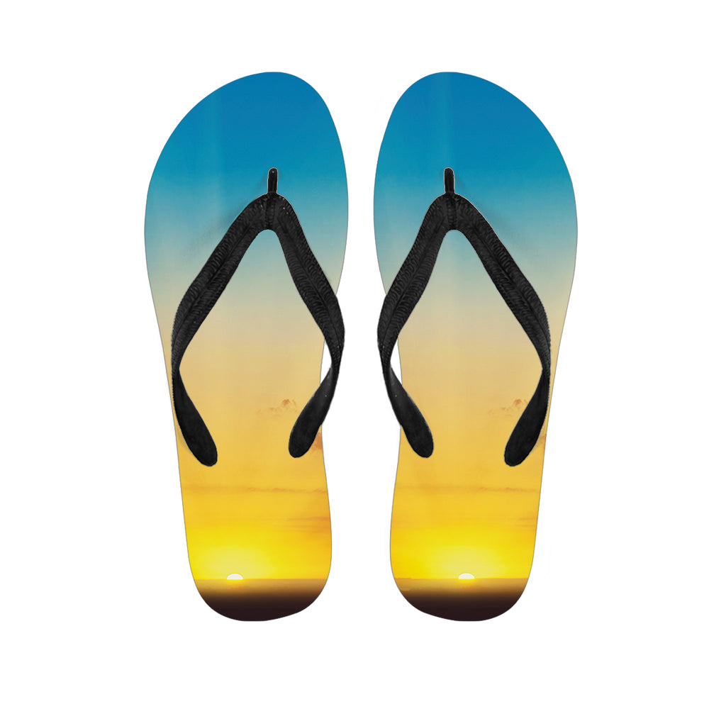 Sunrise Horizon Print Flip Flops