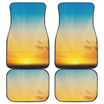 Sunrise Horizon Print Front and Back Car Floor Mats