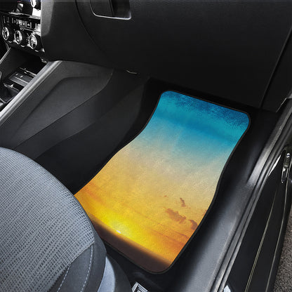 Sunrise Horizon Print Front and Back Car Floor Mats