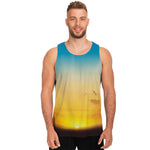 Sunrise Horizon Print Men's Tank Top