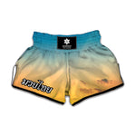 Sunrise Horizon Print Muay Thai Boxing Shorts