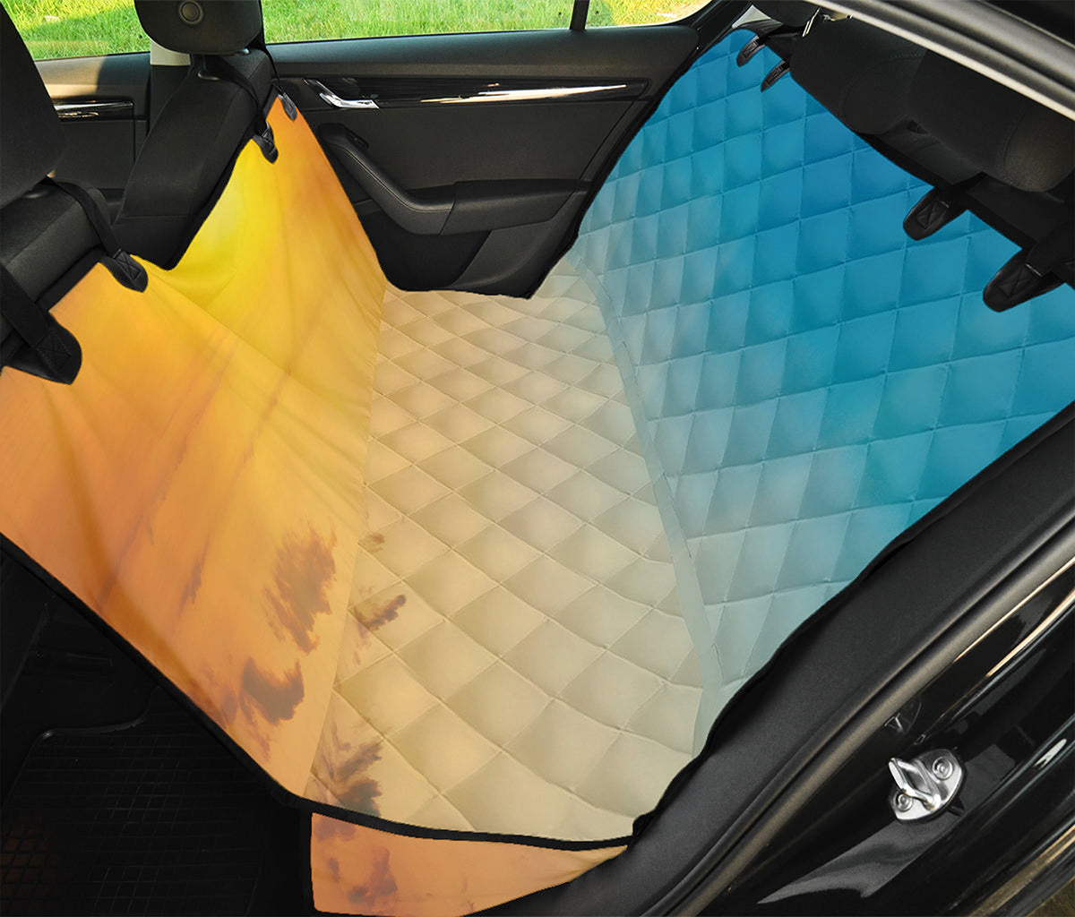 Sunrise Horizon Print Pet Car Back Seat Cover