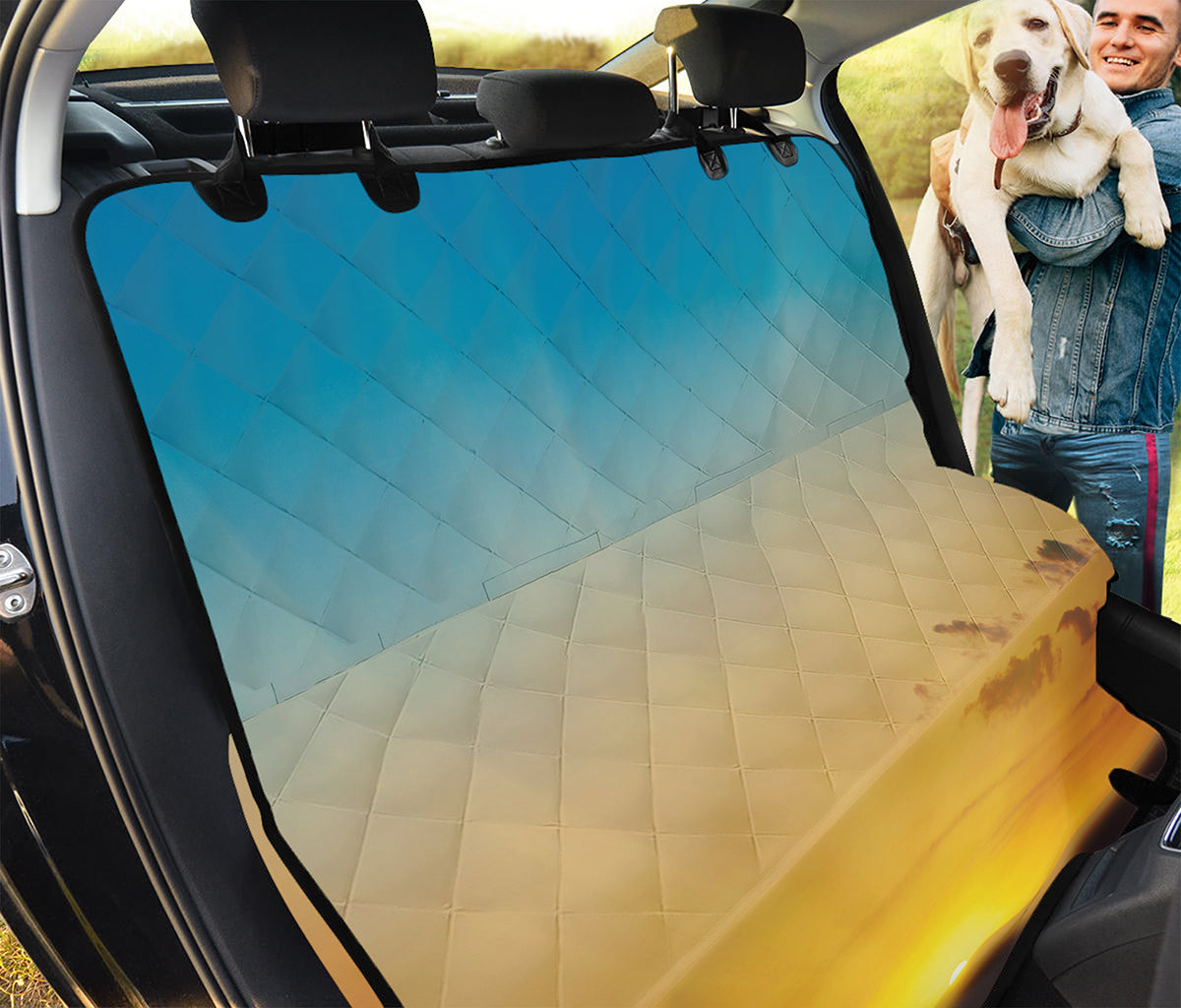 Sunrise Horizon Print Pet Car Back Seat Cover