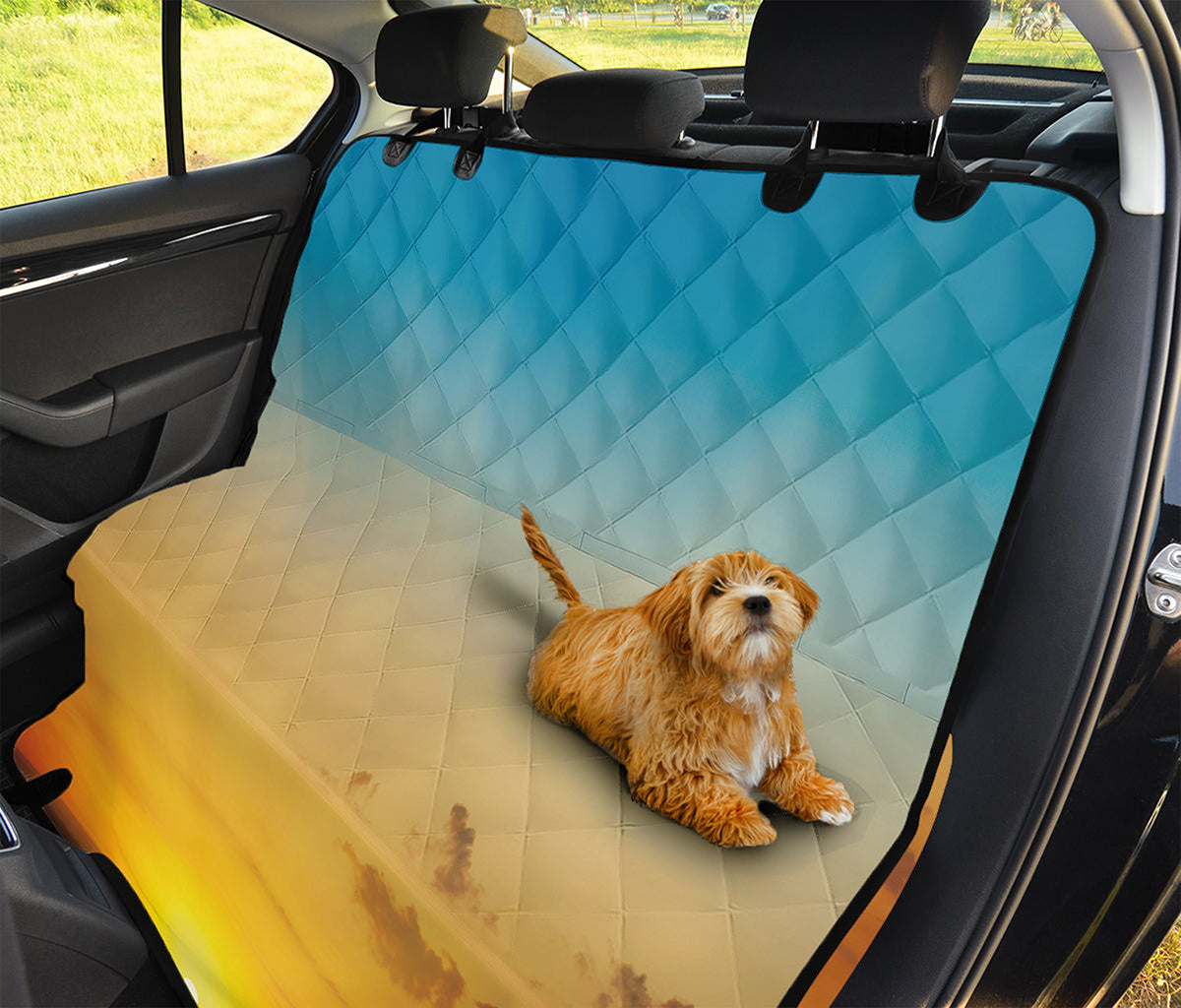 Sunrise Horizon Print Pet Car Back Seat Cover