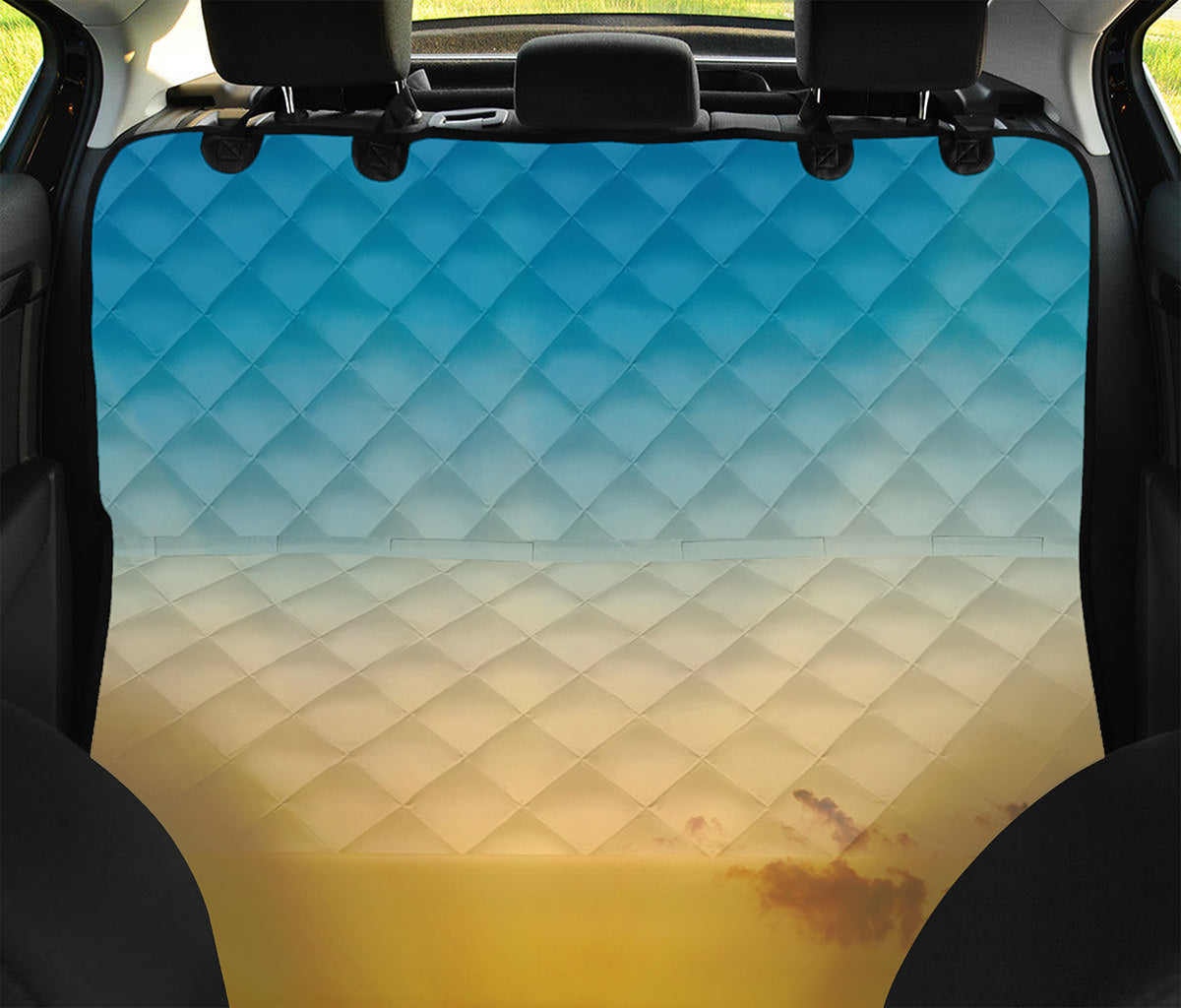 Sunrise Horizon Print Pet Car Back Seat Cover