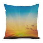 Sunrise Horizon Print Pillow Cover