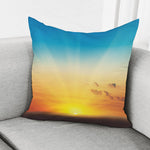 Sunrise Horizon Print Pillow Cover