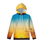 Sunrise Horizon Print Pullover Hoodie