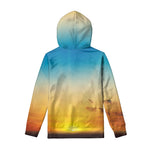 Sunrise Horizon Print Pullover Hoodie