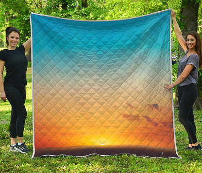Sunrise Horizon Print Quilt
