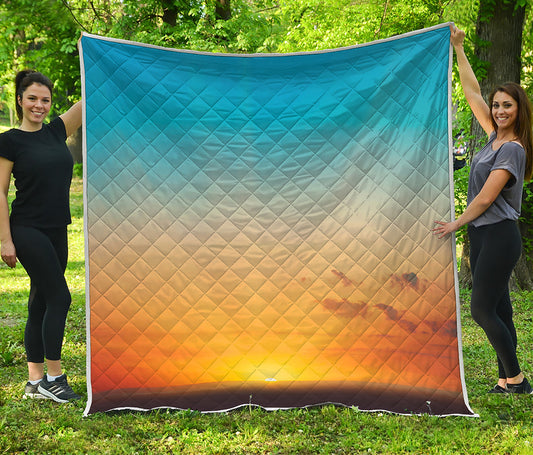 Sunrise Horizon Print Quilt