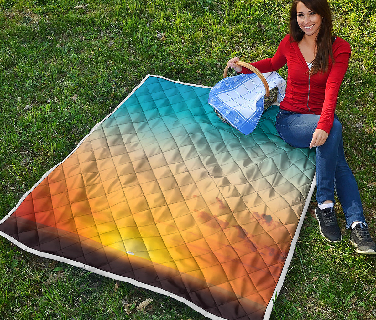 Sunrise Horizon Print Quilt