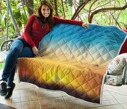 Sunrise Horizon Print Quilt