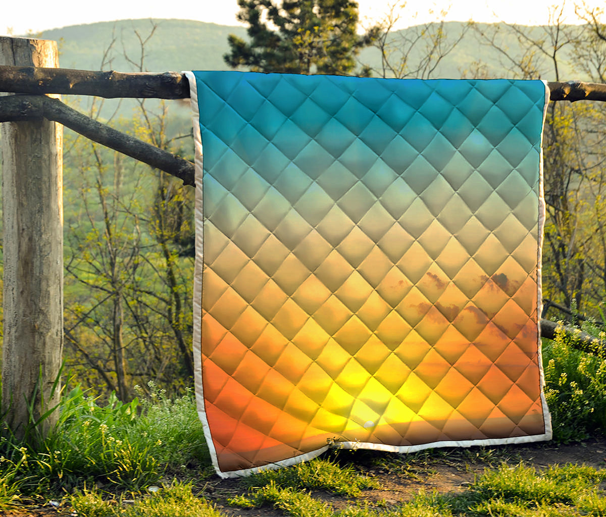 Sunrise Horizon Print Quilt
